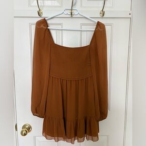 Wilfred Brown Long Sleeve Dress